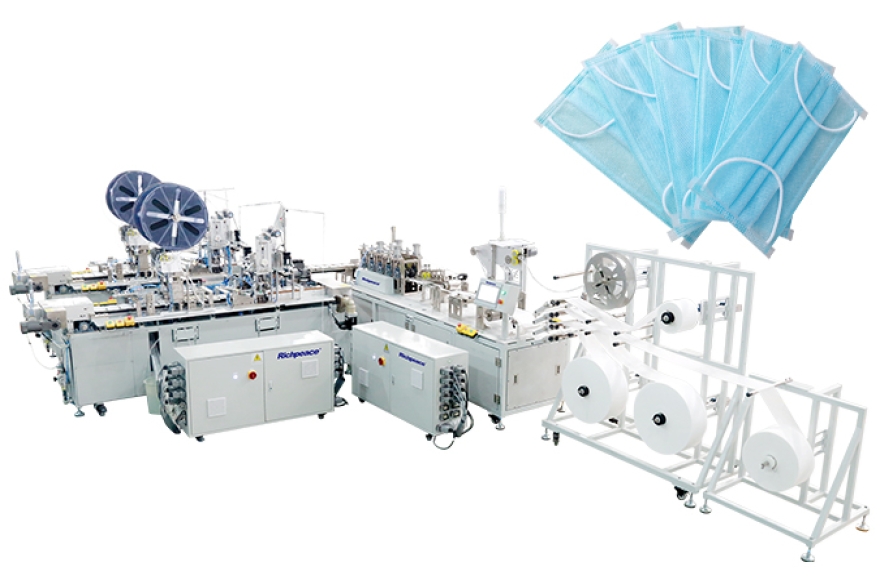 富怡平面口罩一拖二(內耳側面包覆) 全自動化生產(chǎn)線